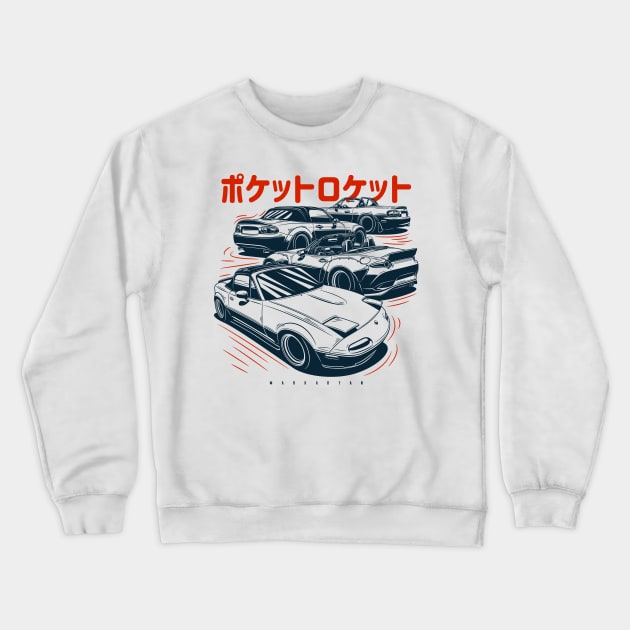 MX5 Miata Roadster crew Crewneck Sweatshirt by Markaryan